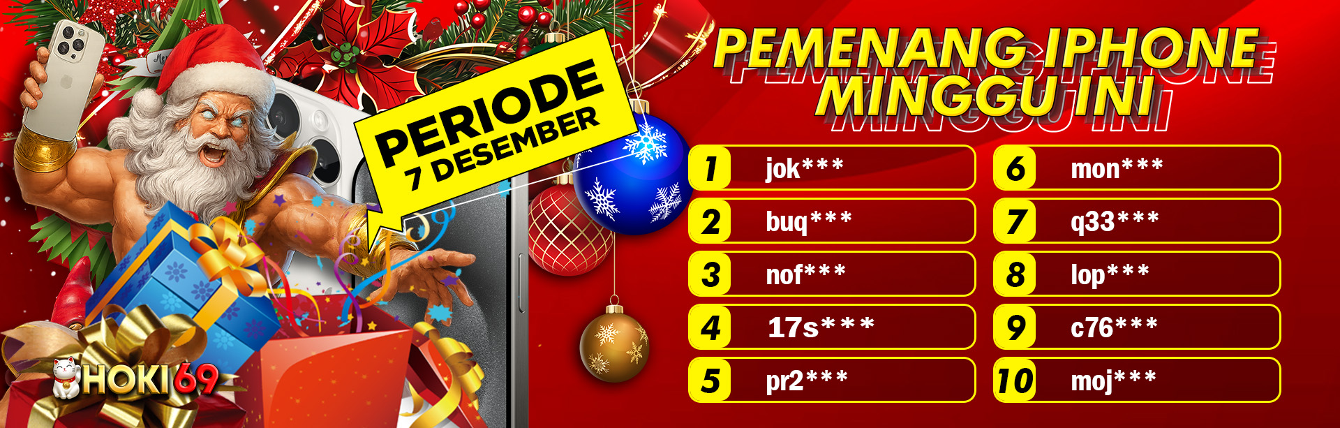 PEMENANG IPHONE MINGGU 30 NOVEMBER 2025