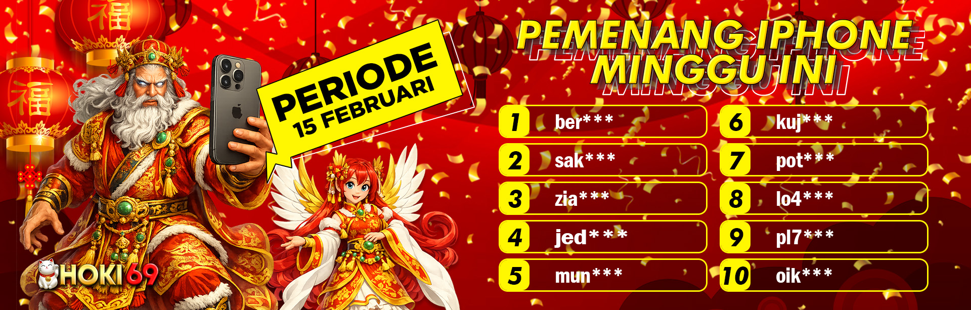 PEMENANG IPHONE MINGGUAN FEBUARI 2026